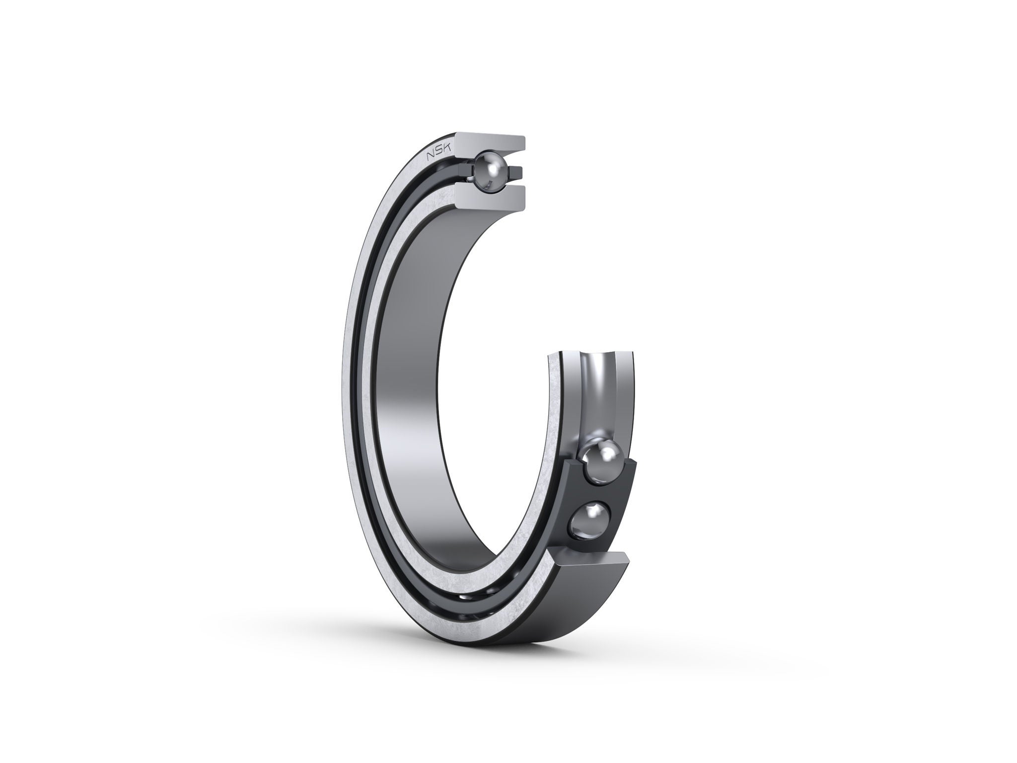 Single-Row Angular Contact Ball Bearings (Pressed Steel Cages & Machined Brass Cages)