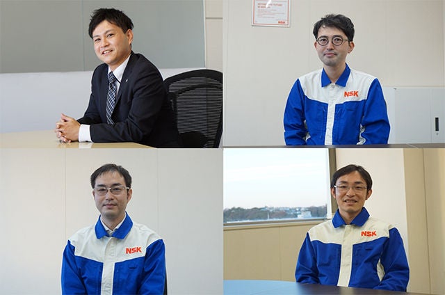 山本 力(写真上段左)、中村 圭佑(写真上段右)、矢野 吉章(写真下段左)、松村 恵介(写真下段右)