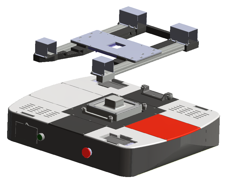 ストレッチャーの下部フレームに固定するアタッチメント ストレッチャーの下部フレームに固定するアタッチメント