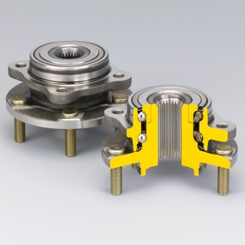 Double-Row Angular Contact Ball Bearings with Inner and Outer Mounting Flange (HUBIII for Driven Wheels)