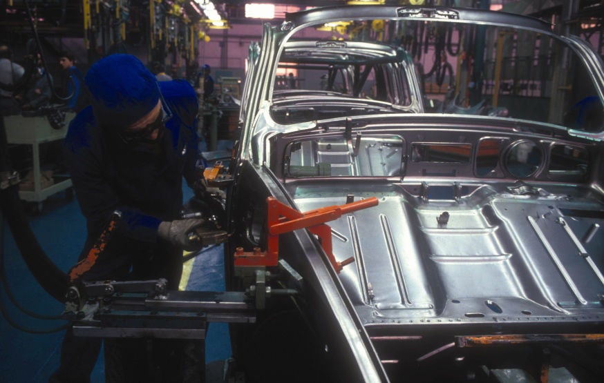 Automotive production, assembly line Automotive production, assembly line