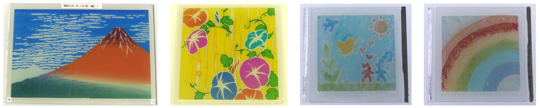 Fig.2　Colorful dye-sensitized solar cell prototyped by NSK