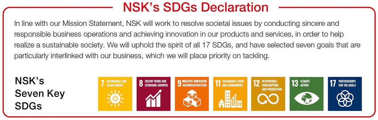 NSK's SDGs Declaration