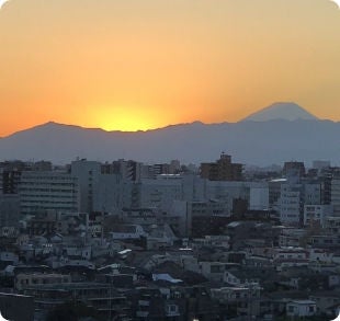 事務所から見える夕景