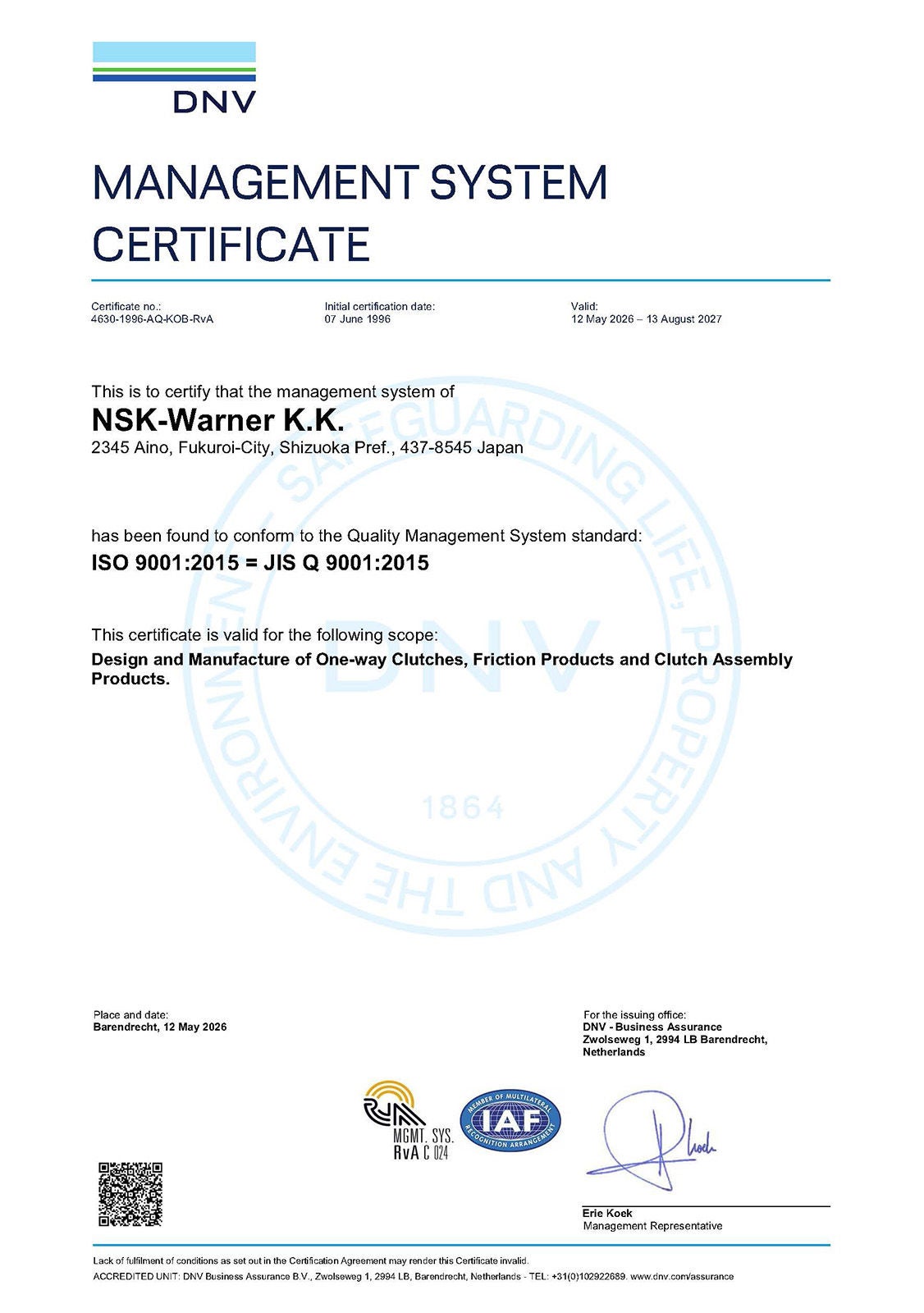 Quality Management System ISO9001