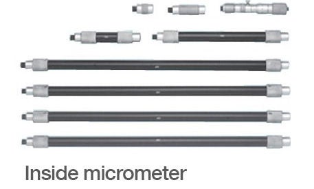 Inside Micrometer Several inside micrometers of differing lengths.