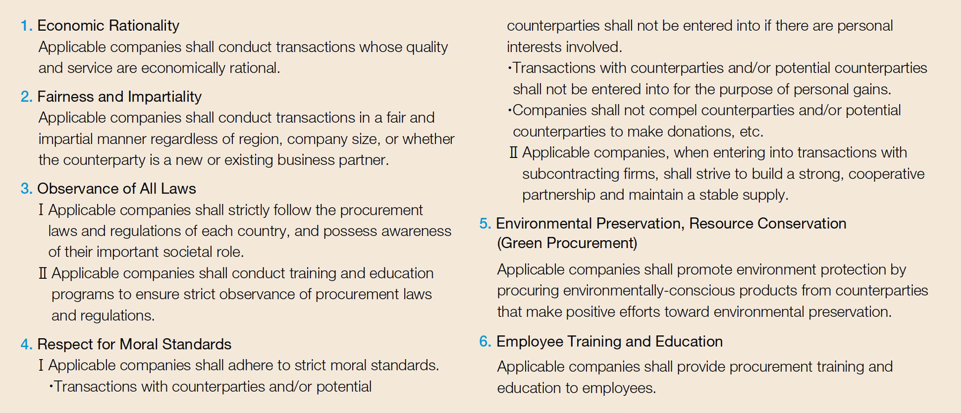 Policy NSK Group Basic Policy for Procurement