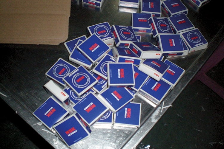 Counterfeit Bearing, Packaging Counterfeit NSK Bearings