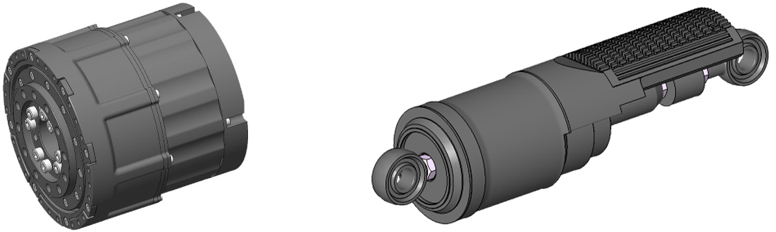 Fig. 1 Rotary Actuator (left) and Linear Actuator (right)