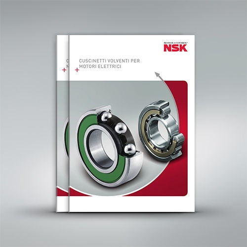 Industrial Motor Bearings, Catalogue Cover, IT Catalogo NSK di cuscinetti per motori elettrici