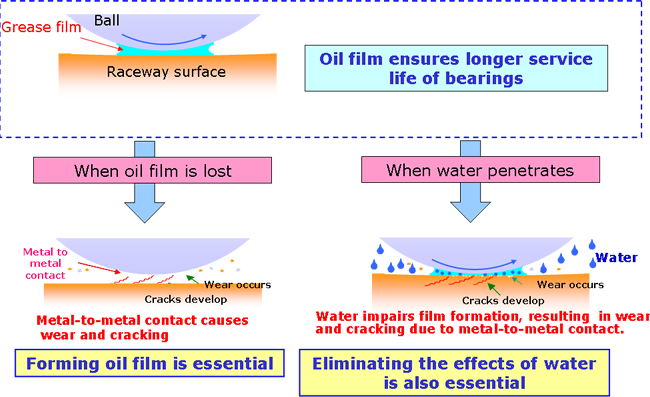 Relationship Between Rolling Fatigue Life and Grease