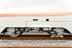 A truck; a railway bogie.