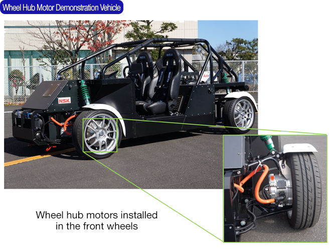Figure 4: Wheel hub motor in the experimental vehicle