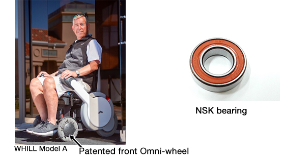 WHILL Model A / Patented front Omni-wheel / NSK bearing