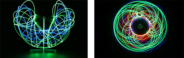Long-exposure photography of LEDs on the Chaos Maker