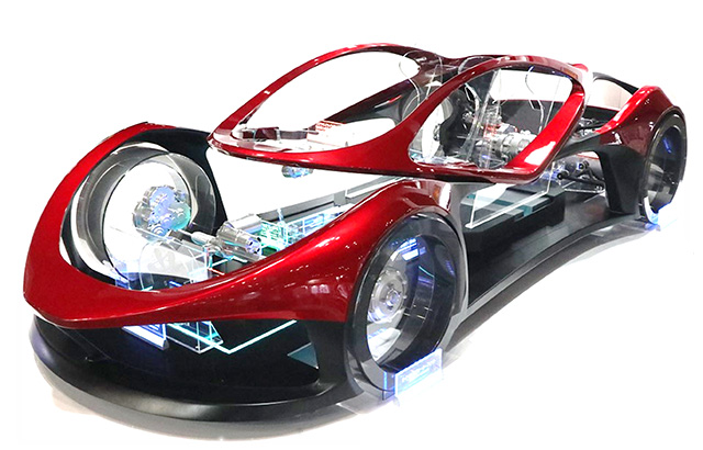 
Car mock-up of an EV equipped with NSK products
