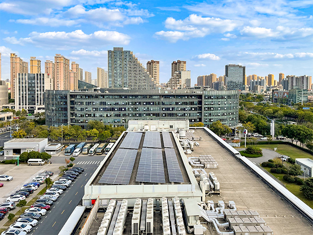 
Solar panels on roof of NSK China R&D Center
