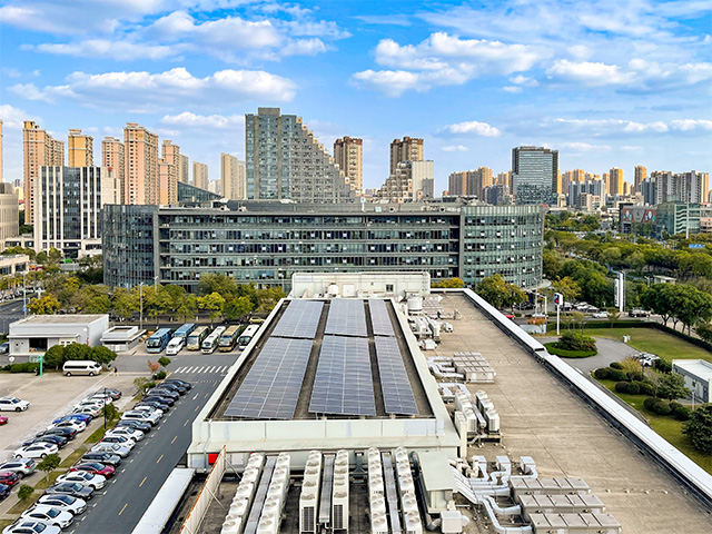 
Solar panels on roof of NSK China R&D Center
