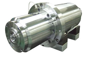 荷重変位センサ付ビルトインモータスピンドル