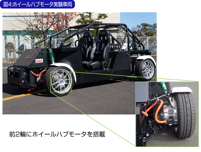 ホイールハブモータ実験車両