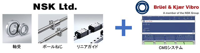 NSK独自の診断技術と、BKV社の回転製品の状態監視システムを融合