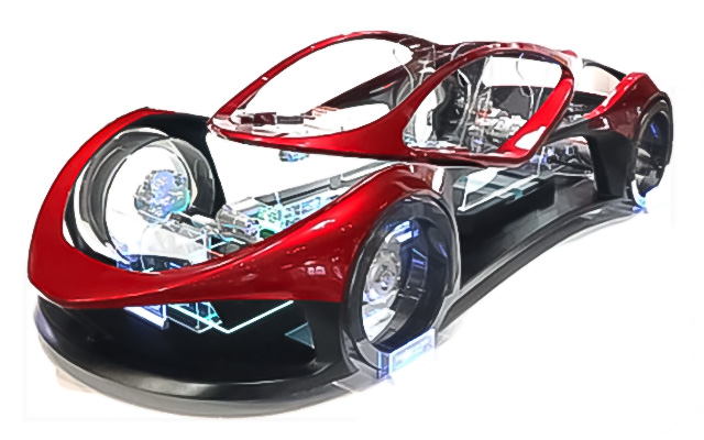 カーモックアップ：NSK製品を搭載したEV車